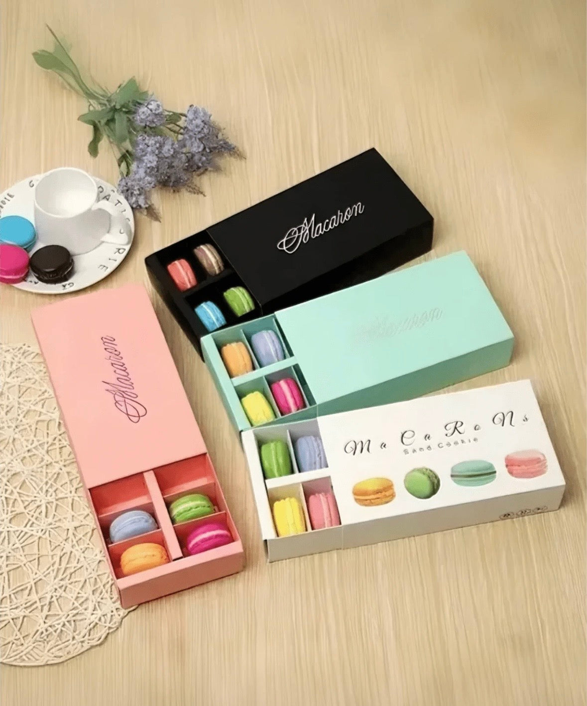 Coffret 12 fondants macarons