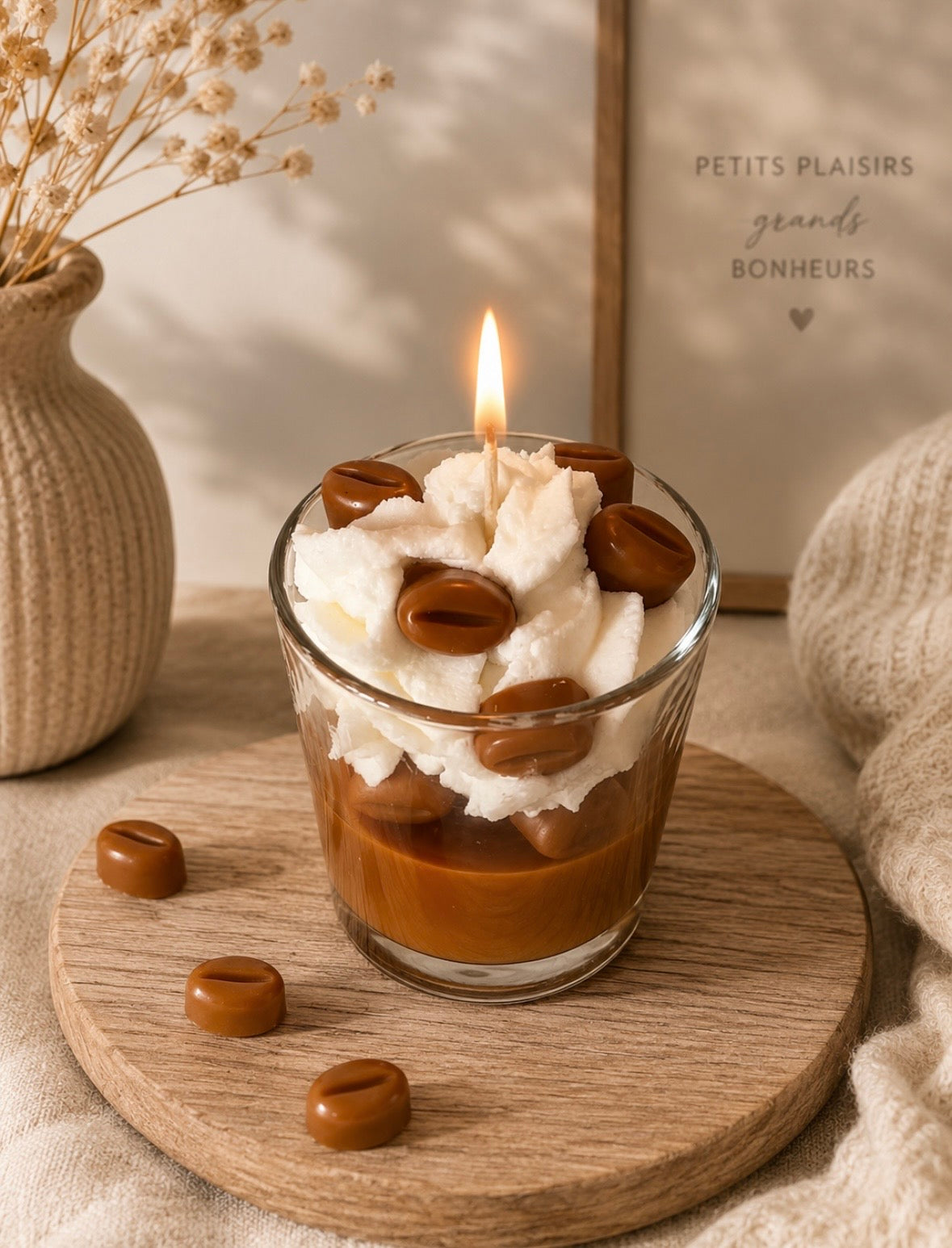 Mini bougie gourmande parfum café caramel