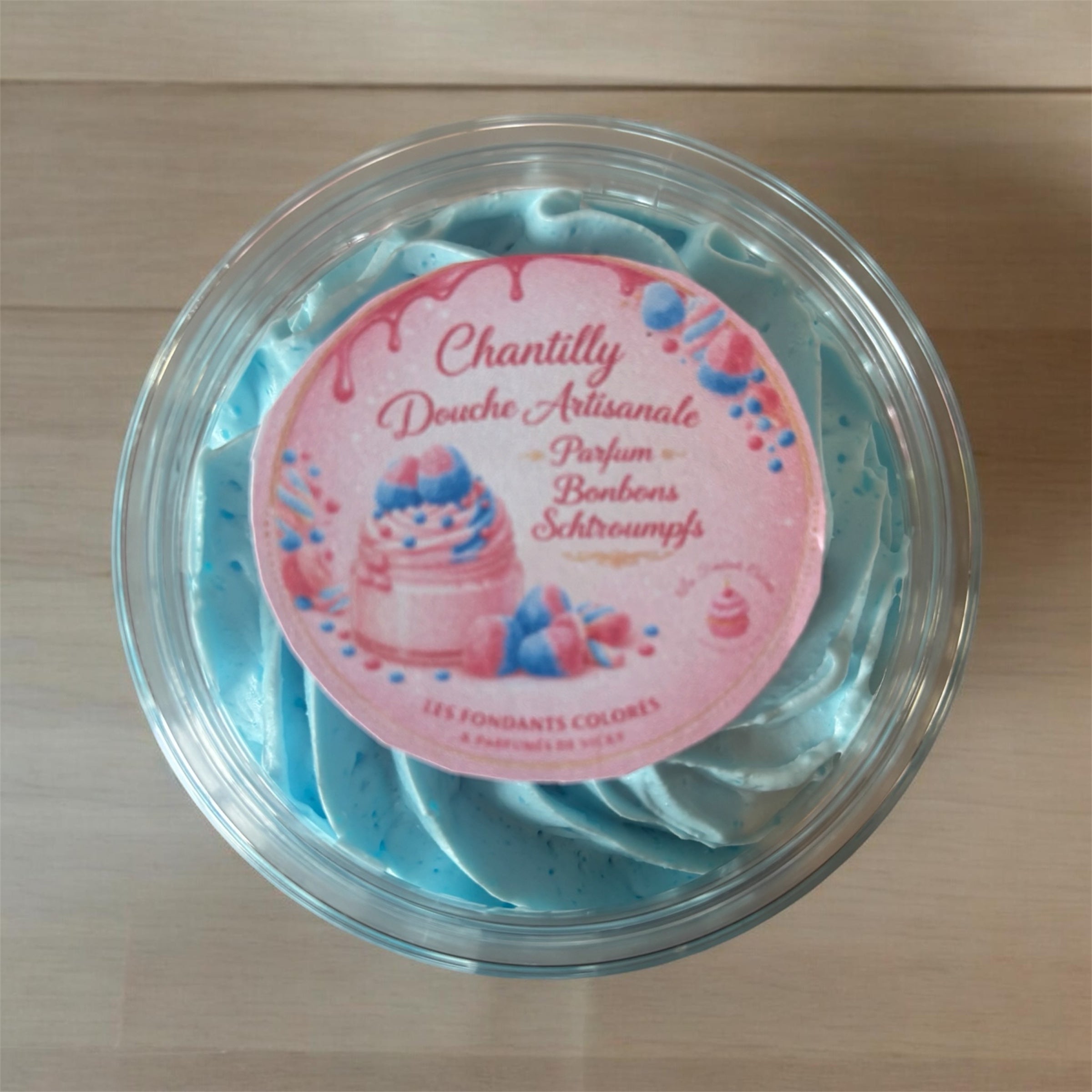 Chantilly de douche parfum Bonbons schtroumpfs